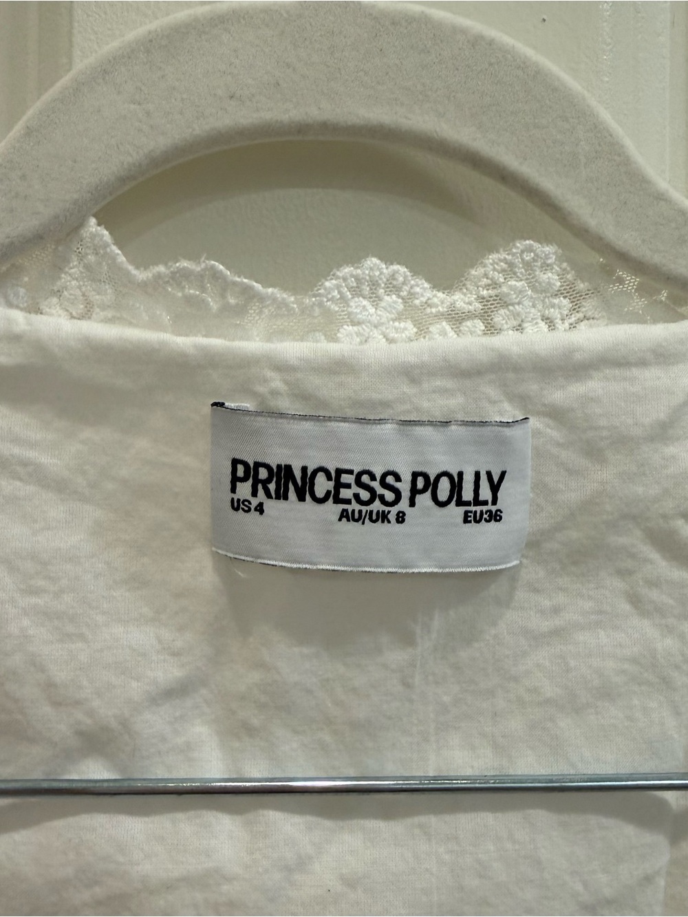 Princess Polly White Mini Dress US 4 - Picture 3 of 4